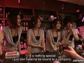 Japanese uncompromised floozy Anna Kirishima takes ornament in sex-crazed orgy competition