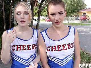 Magnificent cheerleading foursome with Private Tryouts