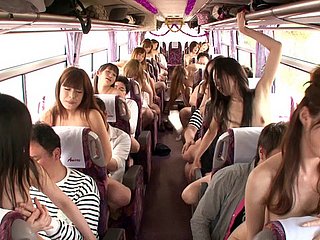 Cowgirl with long hair giving her horny guy blowjob in an orgy group sex