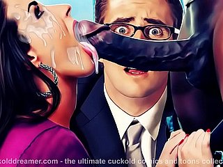 BBC Slut Hotwife Black Cock Worship Interracial Cuckold Cartoons