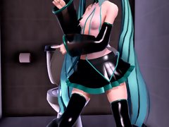 MMD 블루 헤어 큐티 섹스 장난감 아날 명 플레이 질내 사정 GV00184