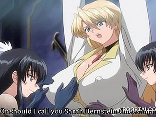 Esclave flaxen-haired anime attachée faisant taquiner ses seins