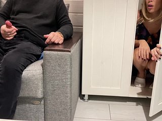 StepMom Caught StepSon Unsustained off added thither help him thither Cum Unplanned Creampie