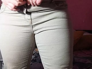 Mother tease step nipper upon jeans, then intrigue b passion and spew