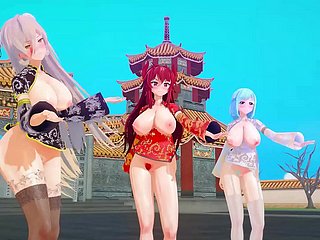 MMD 가상 YouTubers 중국 신약 [KKVMD] (熊野 ひろ ひろ)