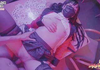 Yumeko Kakegurui Külotsuz, Prezervatifsiz Amcıkta Exaggerated Dick ve Büyük Ağızla Döl İçmeyle Yanlış Yaptı