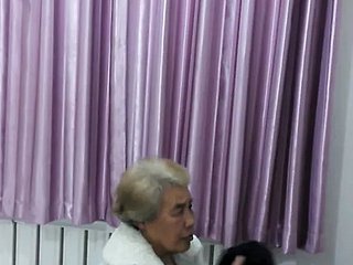Chinese granny in along to antiseptic