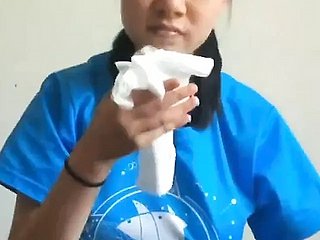 Chinese 소녀 제공 입으로
