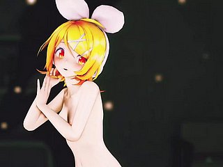 Rin Sparking + Déshabillage progressif (3D HENTAI)
