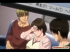 Busty Japanese hentai overprotect hot gangbanged