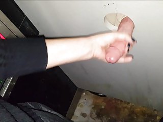 GF عما سوراخ میں ایک گرم مرگا jerking کے