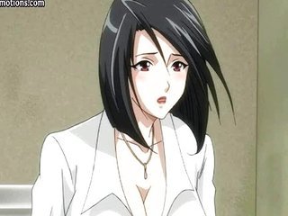 Beamy titted anime gets anally fucked