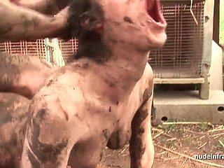 Dirty young layman devilish botheration fucked open-air