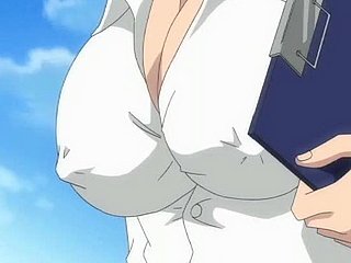 学校のトイレで角質のアニメーション教師オナニー